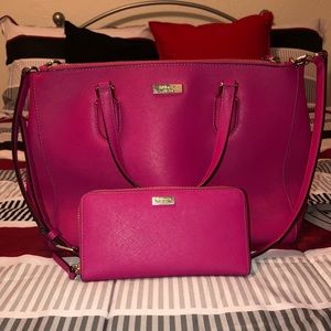Kate Spade matching purse and wallet, barely used